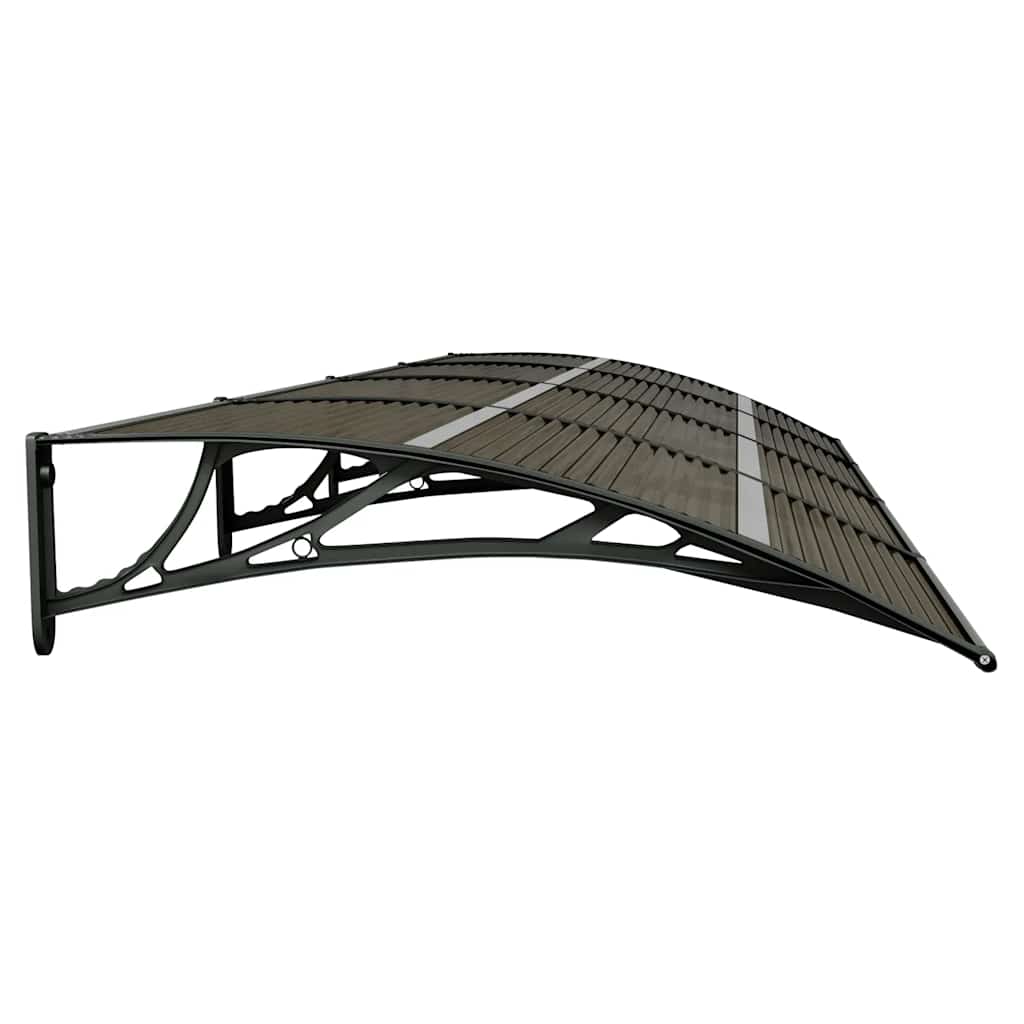 vidaXL Daszek nad drzwi czarny 350x100 cm poliwęglan