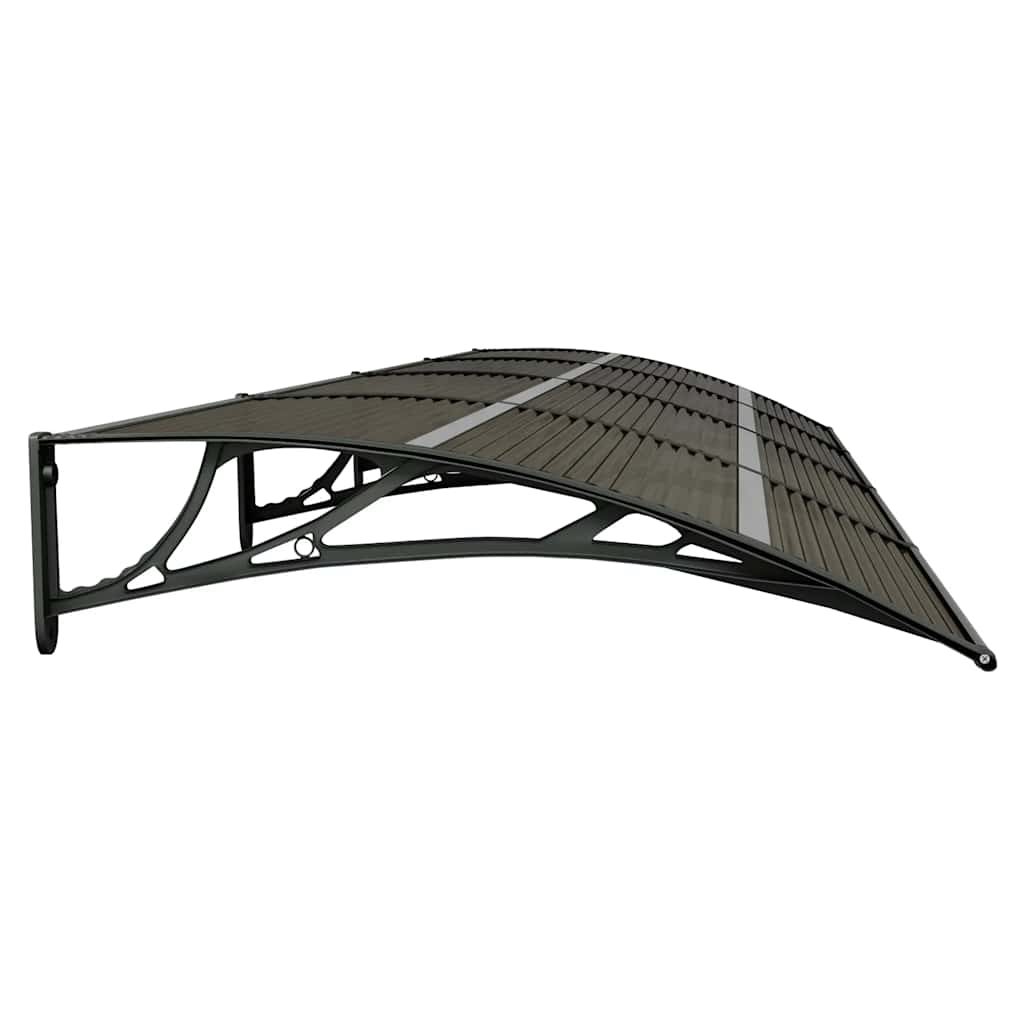 vidaXL Daszek nad drzwi czarny 400x100 cm poliwęglan