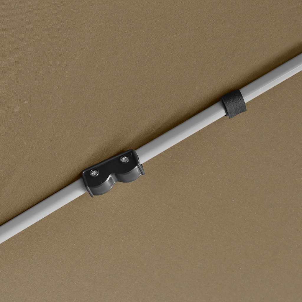 vidaXL Zadaszenie ogrodowe ze ścianami, sześciokątne, 3,6x3,1 m, taupe
