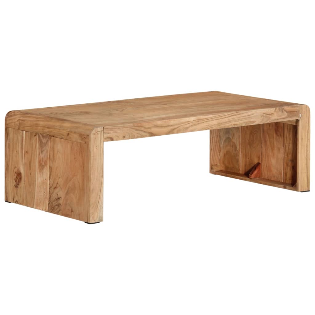 vidaXL Stolik kawowy, 110x55x35 cm, lite drewno akacjowe
