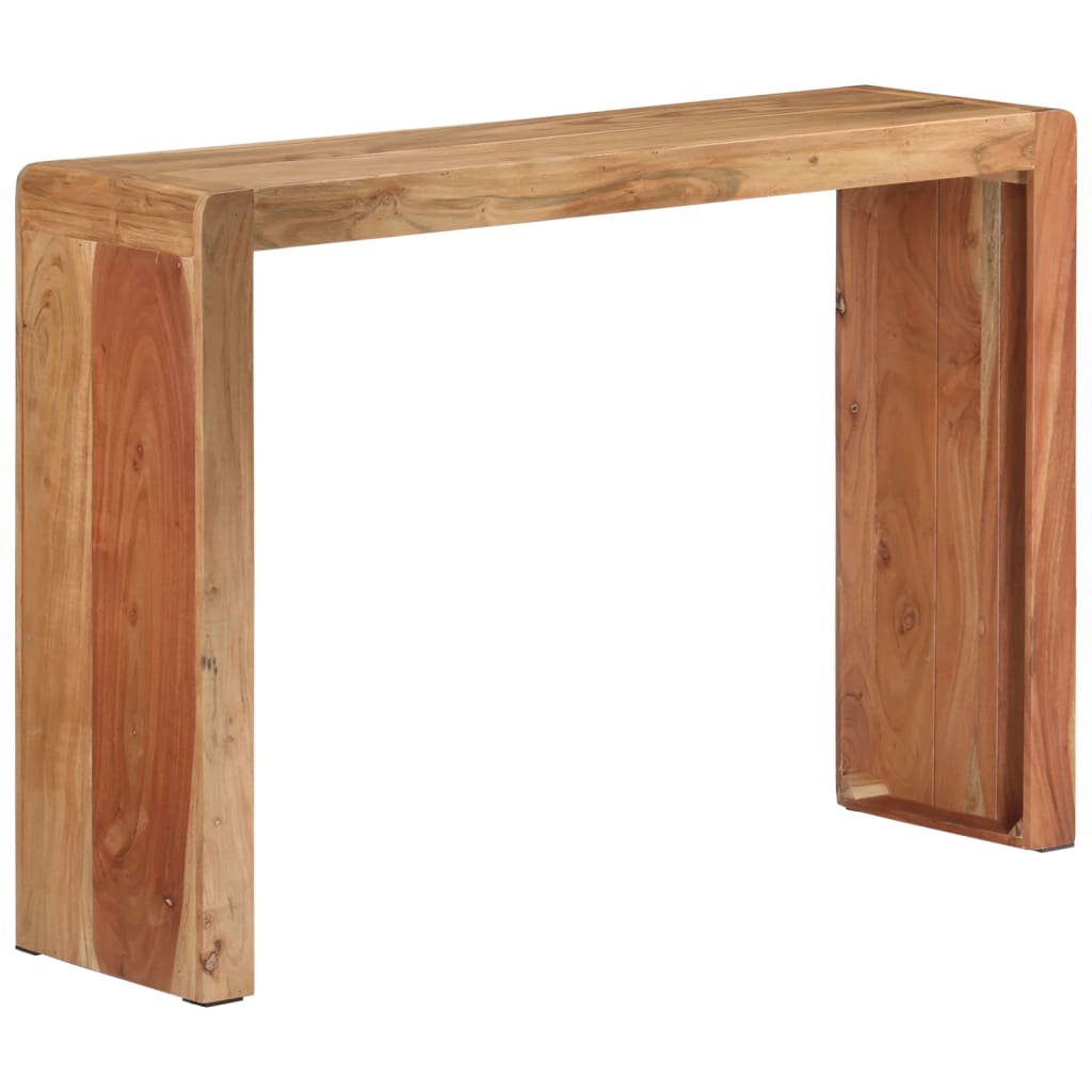 vidaXL Stolik konsolowy, 110x30x76 cm, lite drewno akacjowe