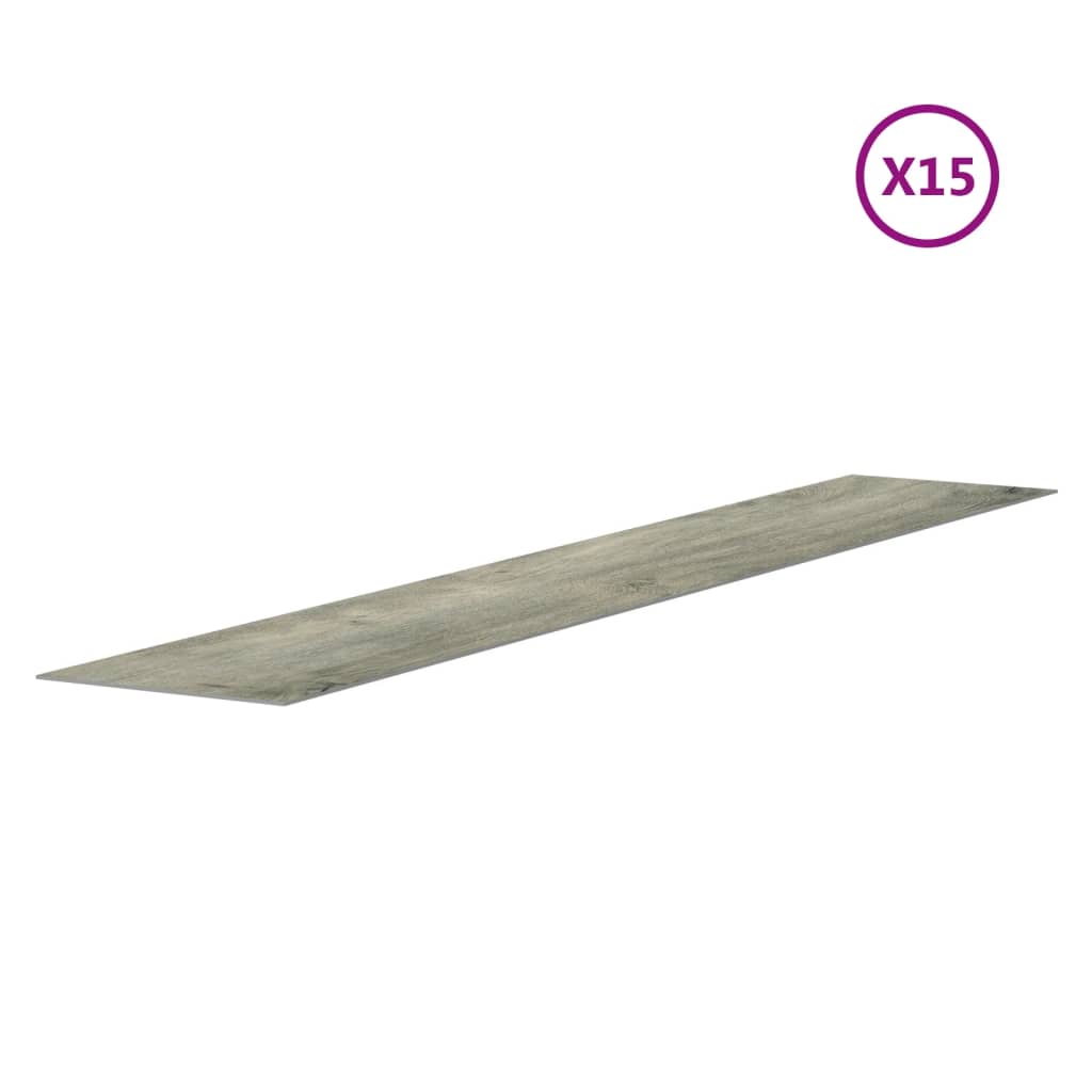 vidaXL Panele ścienne, drewnopodobne, szare, PVC, 2,06 m²