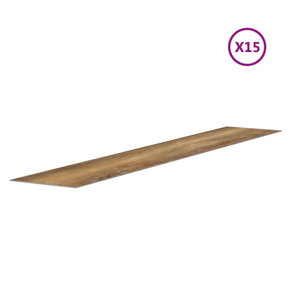 vidaXL Panele ścienne, drewnopodobne, brązowe, PVC, 2,06 m²