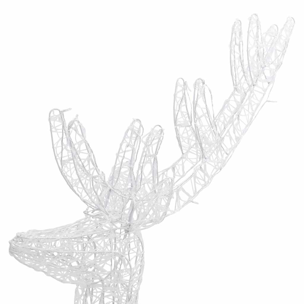 vidaXL Renifery z akrylu XXL, 3 szt., 250 ciepłych białych LED, 180 cm