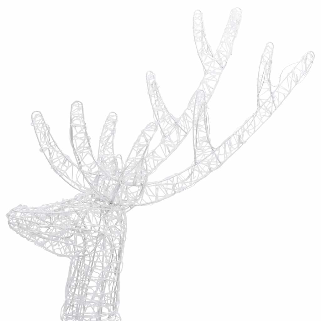 vidaXL Renifery z akrylu XXL, 2 szt., 250 kolorowych LED, 180 cm