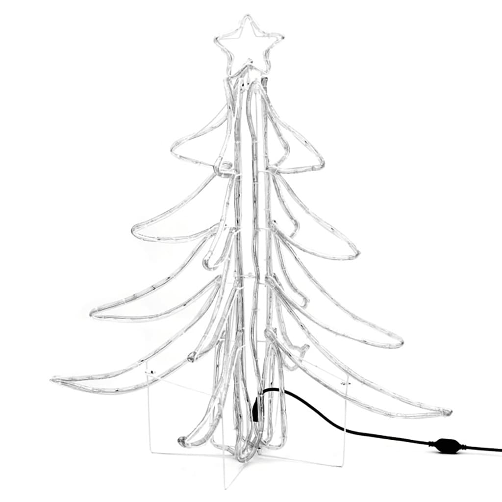 vidaXL Składane choinki z ciepłym białym LED, 2 szt., 87x87x93 cm