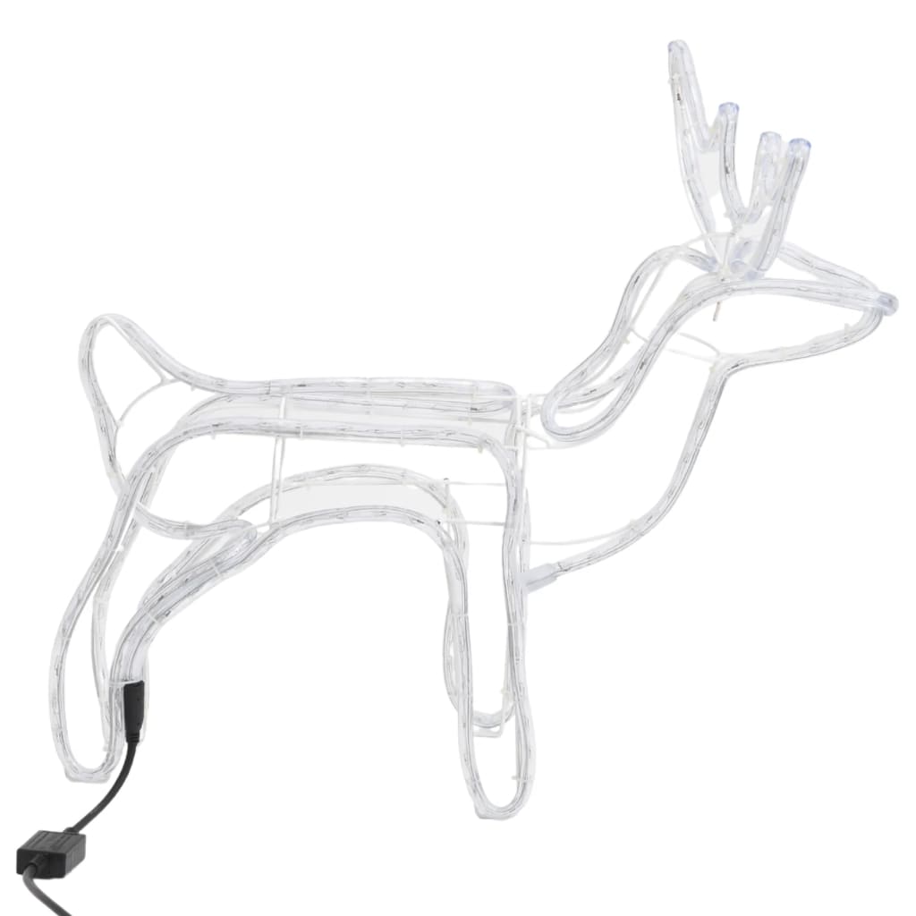 vidaXL Renifery ozdobne z ciepłym białym LED, 3 szt., 60x30x60 cm