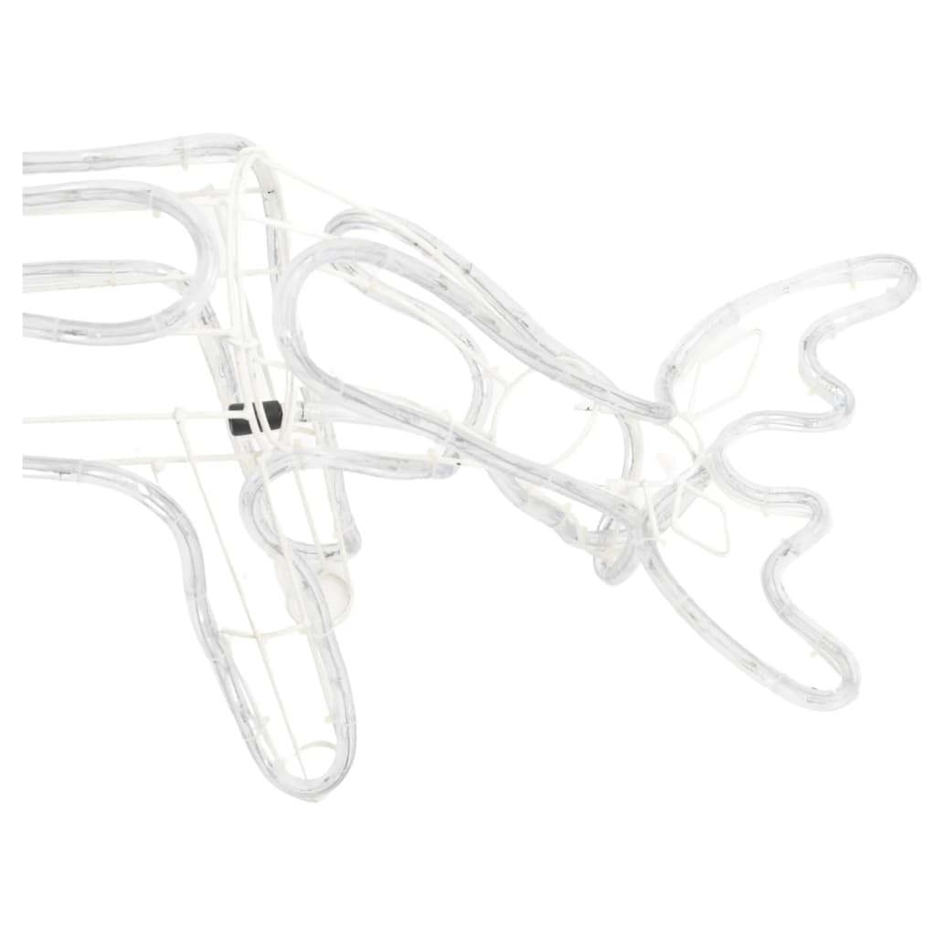 vidaXL Renifery ozdobne z ciepłym białym LED, 2 szt., 73x31x45 cm