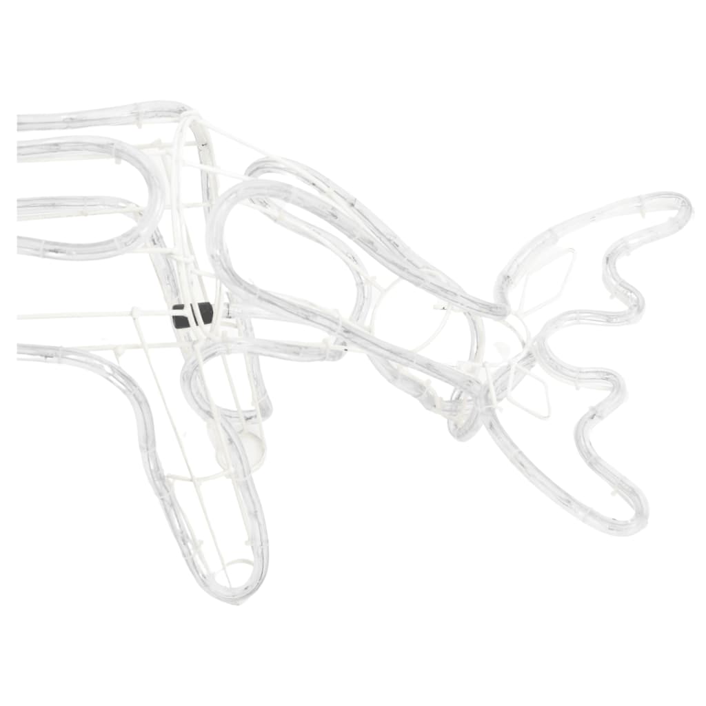 vidaXL Renifery ozdobne z ciepłym białym LED, 3 szt., 73x31x45 cm