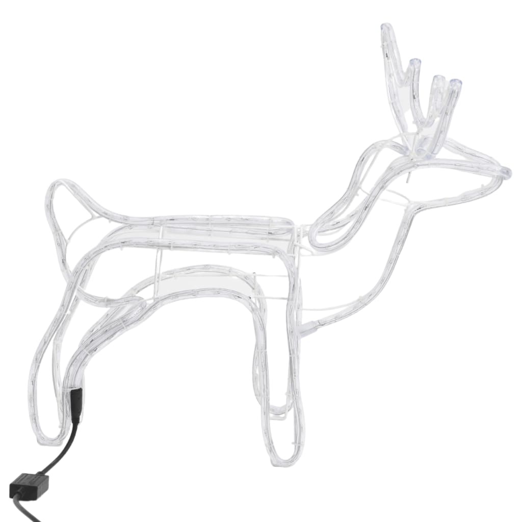 vidaXL Renifery ozdobne z zimnym białym LED, 2 szt., 60x30x60 cm