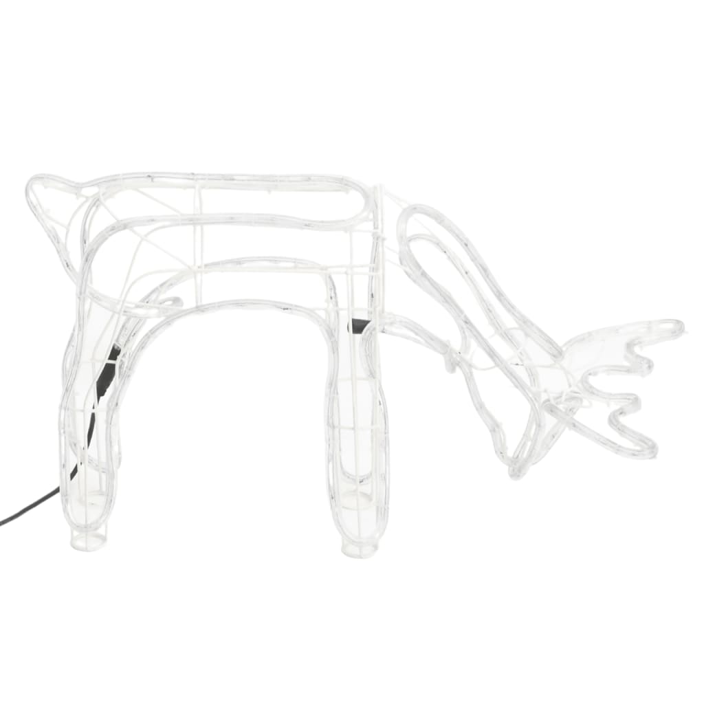 vidaXL Renifery ozdobne z zimnym białym LED, 2 szt., 73x31x45 cm