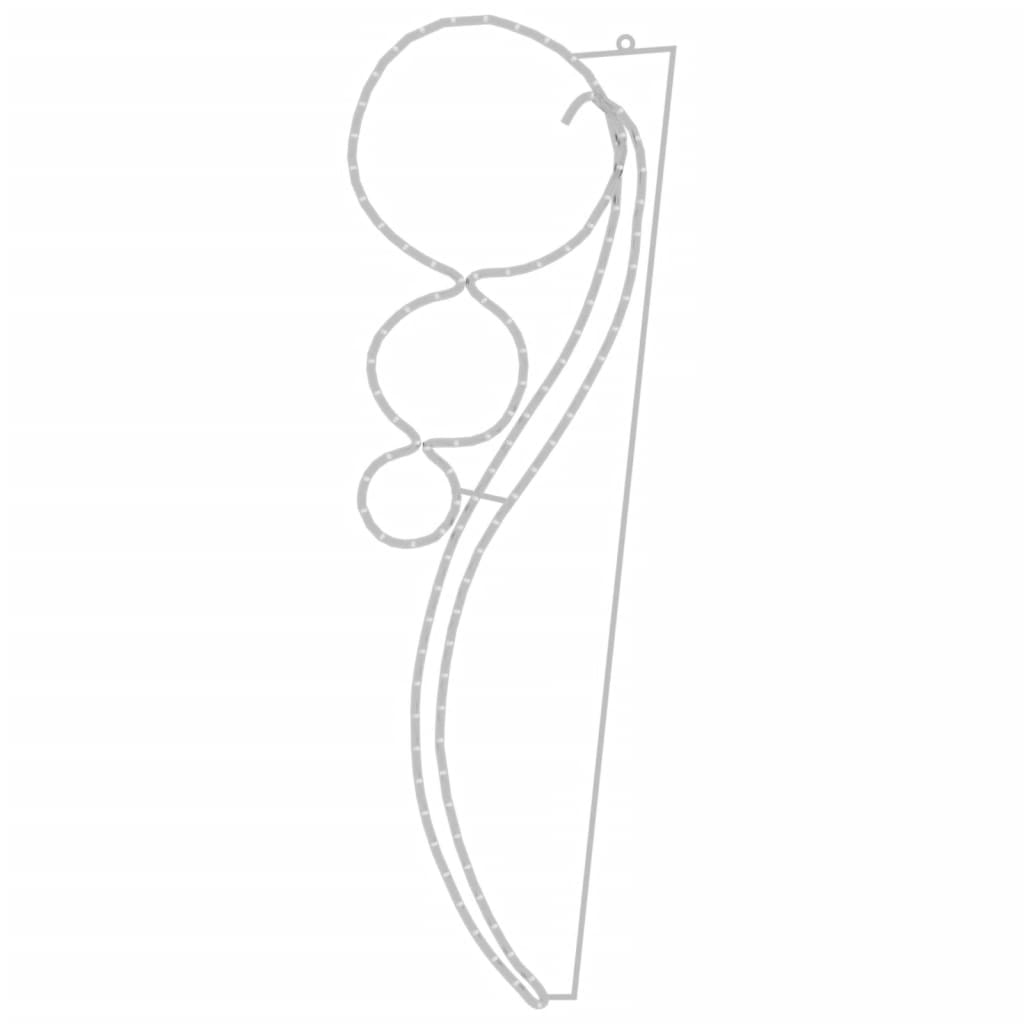 vidaXL Lampki w kształcie obręczy, 12 szt., ciepła biel 111,5x35x4,5cm