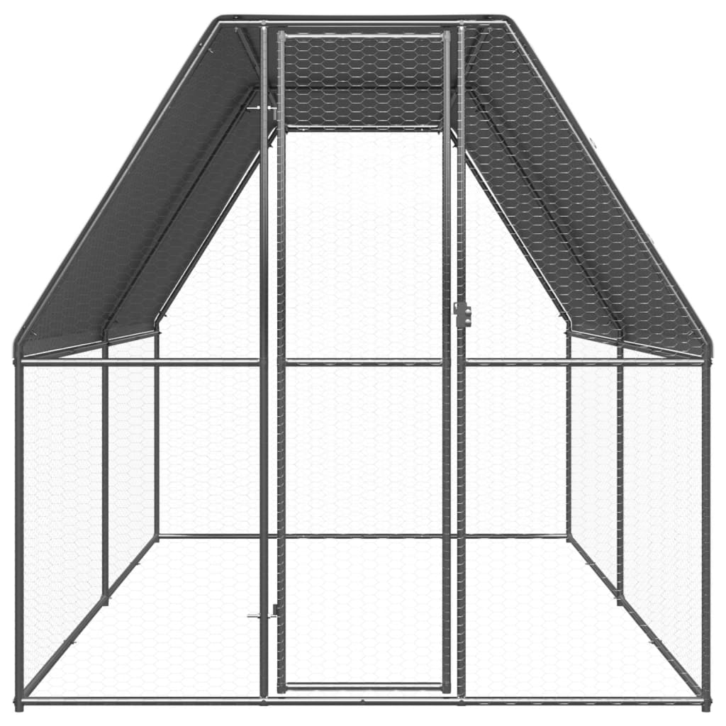 vidaXL Klatka zewnętrzna dla kurcząt, 2x4x2 m, stal galwanizowana