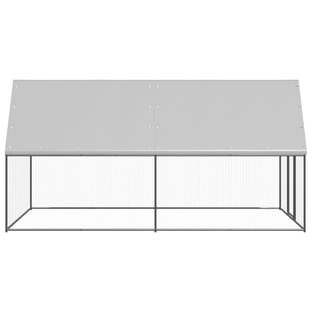 vidaXL Klatka zewnętrzna dla kurcząt, 2x4x2 m, stal galwanizowana