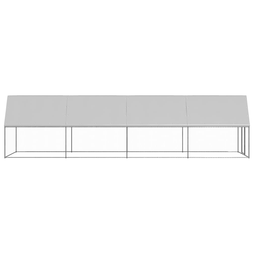 vidaXL Klatka zewnętrzna dla kurcząt, 2x8x2 m, stal galwanizowana