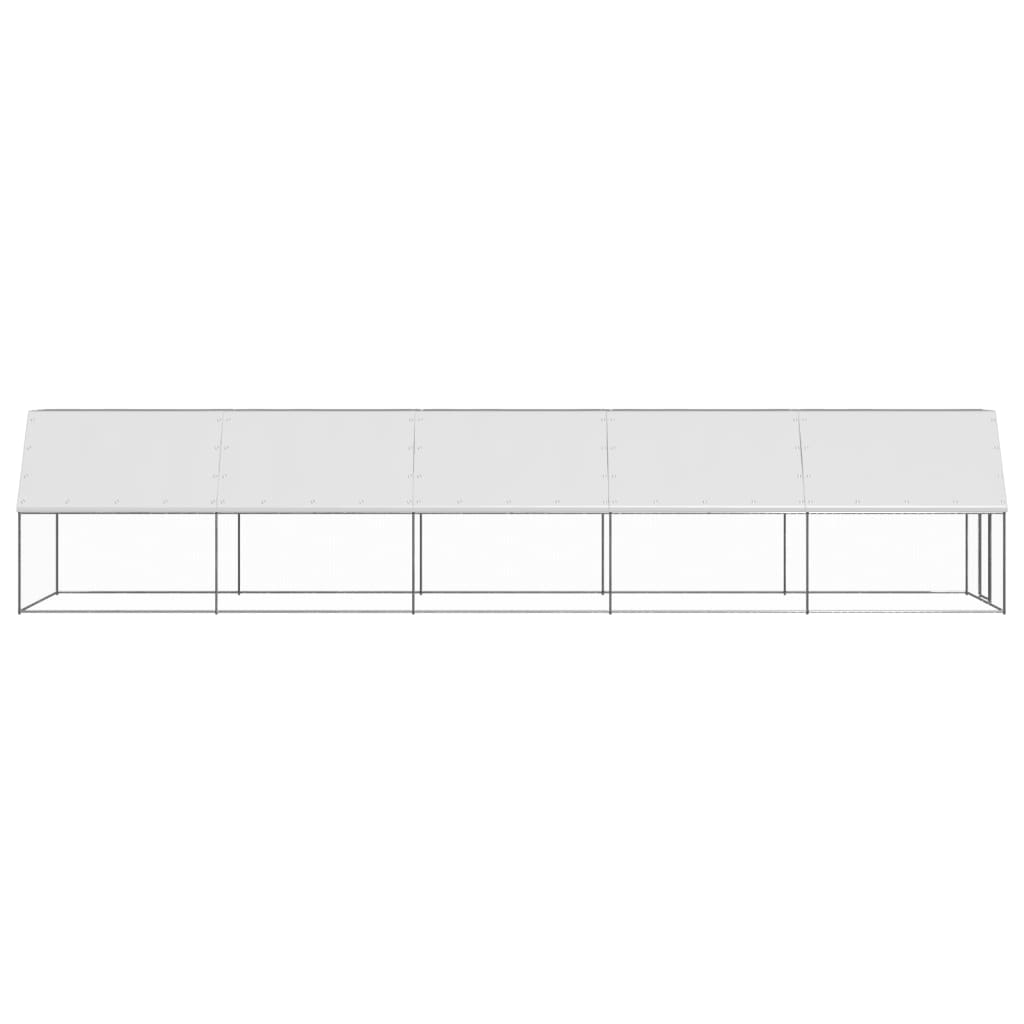 vidaXL Klatka zewnętrzna dla kurcząt, 2x10x2 m, stal galwanizowana