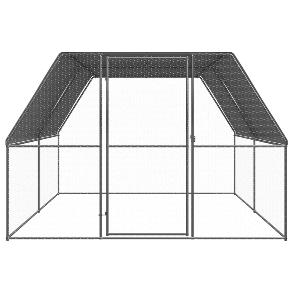 vidaXL Klatka zewnętrzna dla kurcząt, 3x4x2 m, stal galwanizowana