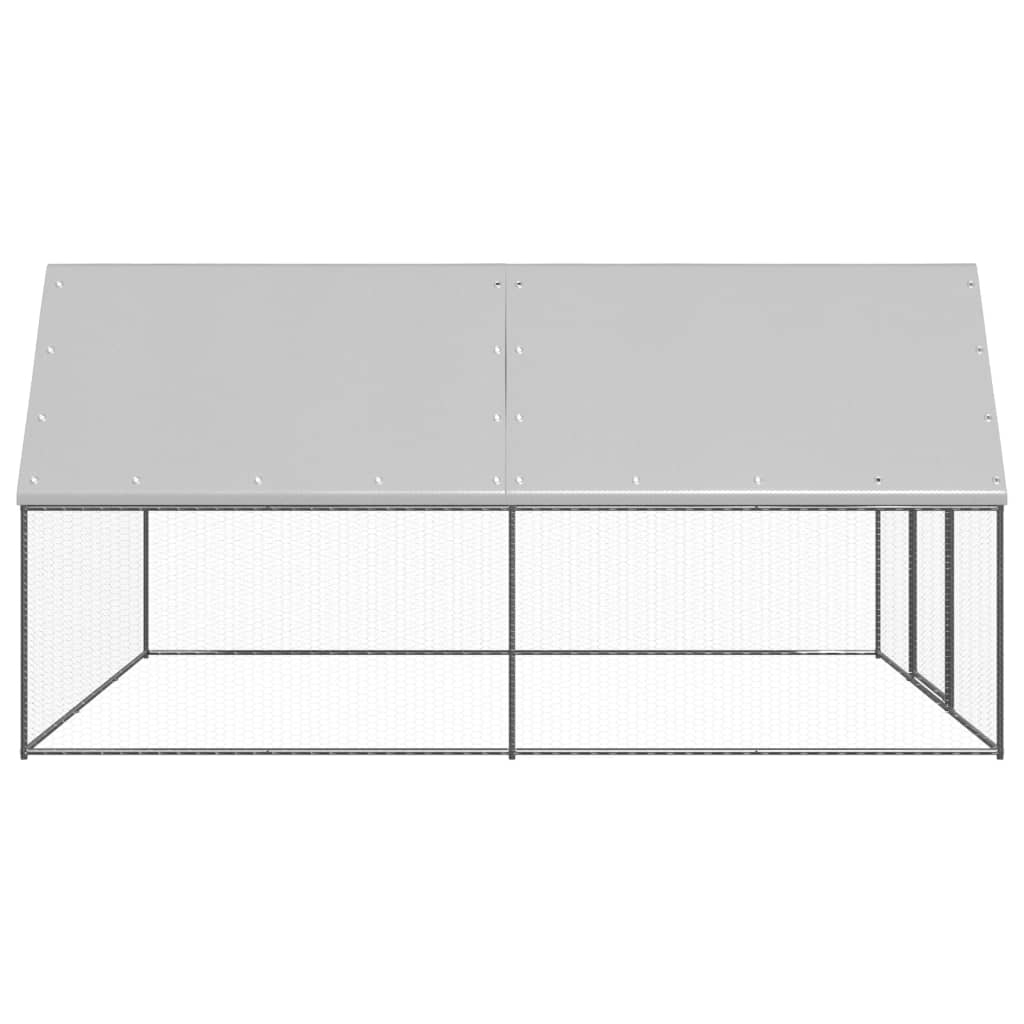 vidaXL Klatka zewnętrzna dla kurcząt, 3x4x2 m, stal galwanizowana