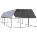 vidaXL Klatka zewnętrzna dla kurcząt, 3x8x2 m, stal galwanizowana