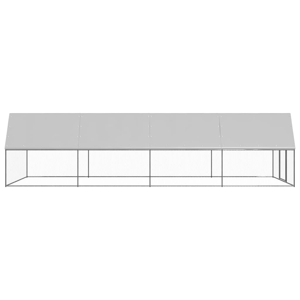 vidaXL Klatka zewnętrzna dla kurcząt, 3x8x2 m, stal galwanizowana