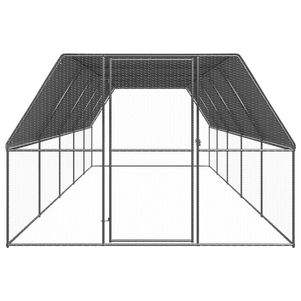 vidaXL Klatka zewnętrzna dla kurcząt, 3x10x2 m, stal galwanizowana