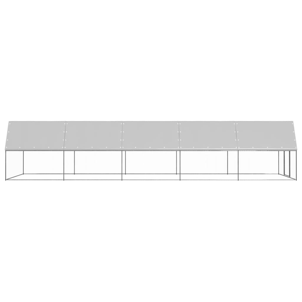 vidaXL Klatka zewnętrzna dla kurcząt, 3x10x2 m, stal galwanizowana