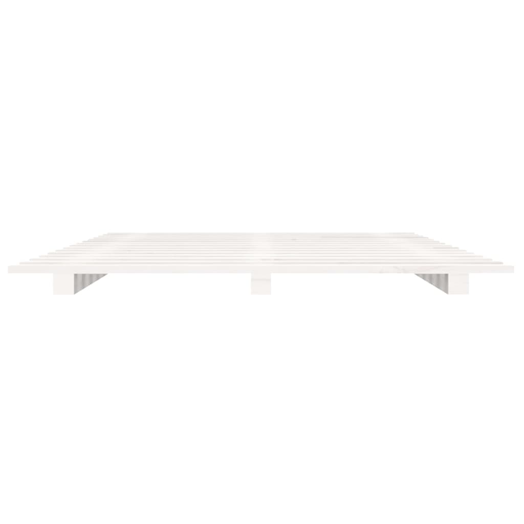 vidaXL Rama łóżka, biała, 100 x 200 cm, lite drewno sosnowe