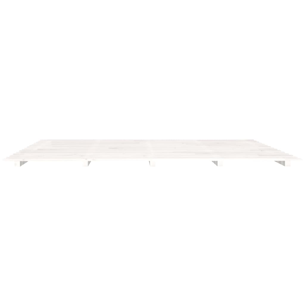 vidaXL Rama łóżka, biała, 160 x 200 cm, lite drewno sosnowe
