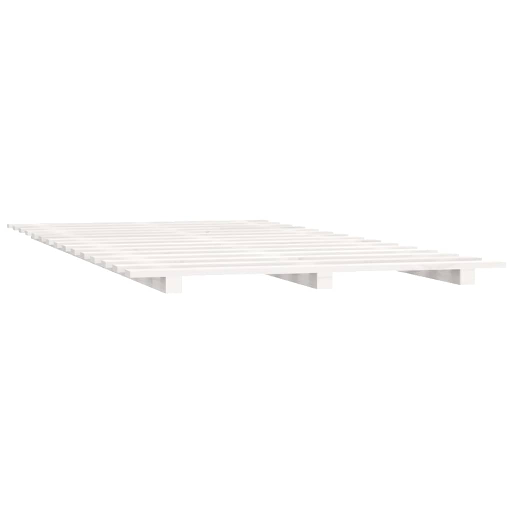 vidaXL Rama łóżka, biała, 90x190 cm, lite drewno sosnowe
