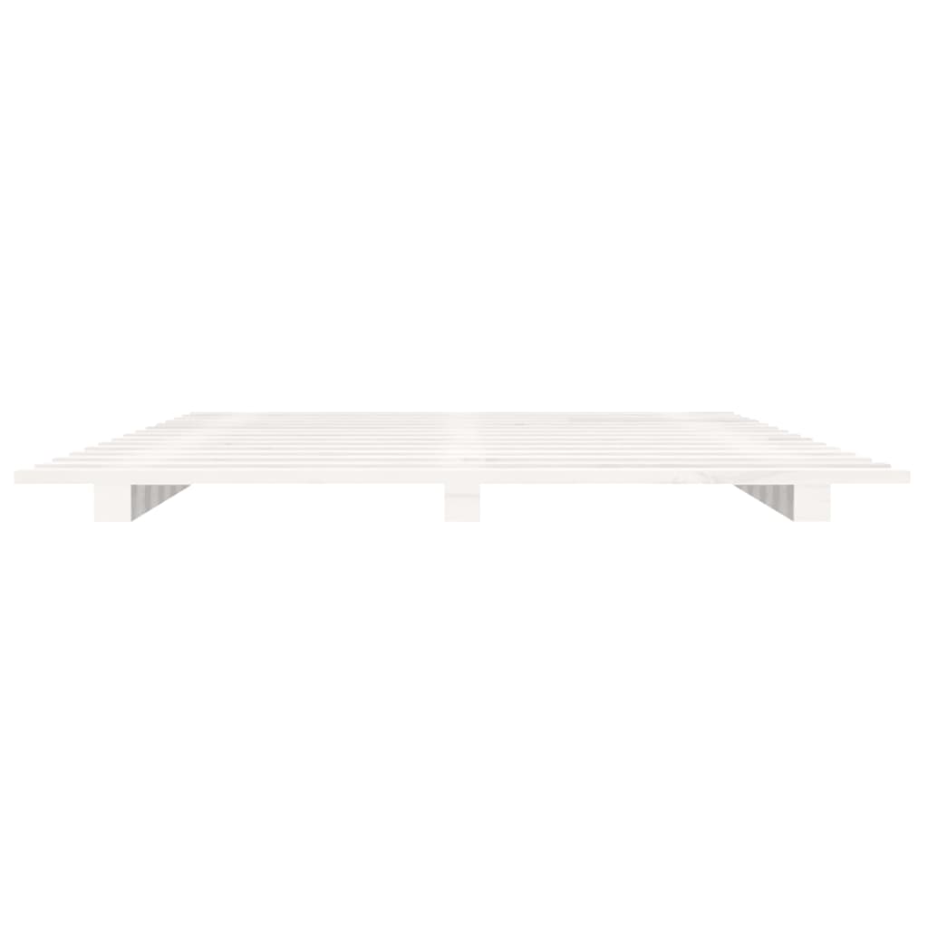 vidaXL Rama łóżka, biała, 90x190 cm, lite drewno sosnowe