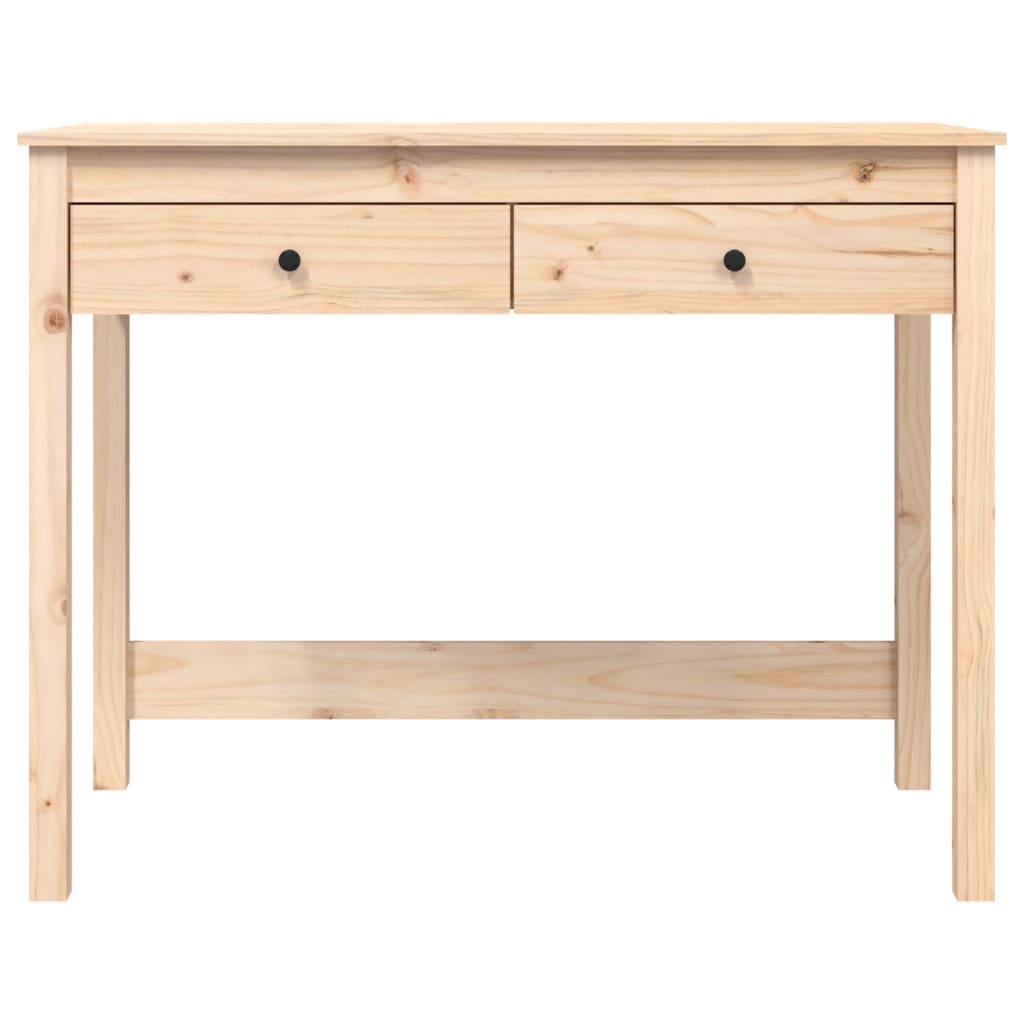 vidaXL Biurko z szufladami, 100x50x78 cm, lite drewno sosnowe