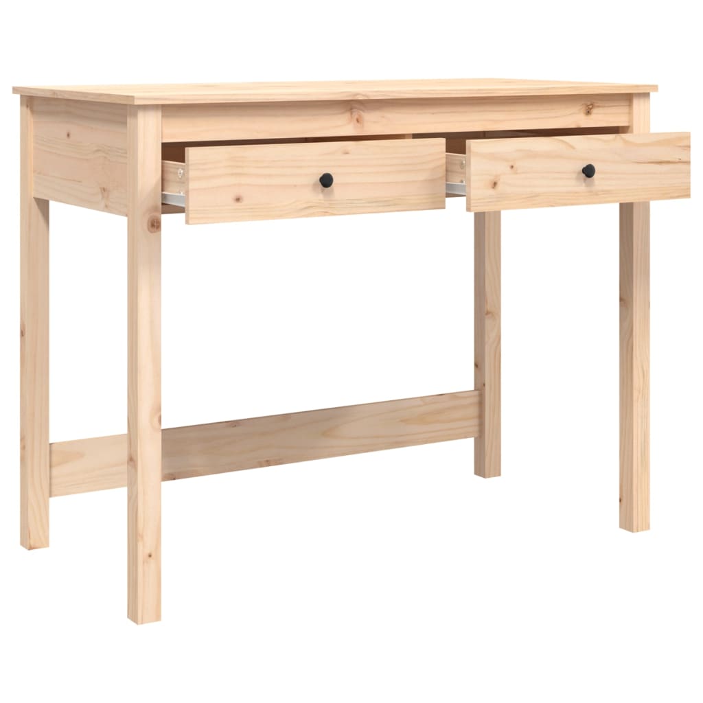 vidaXL Biurko z szufladami, 100x50x78 cm, lite drewno sosnowe
