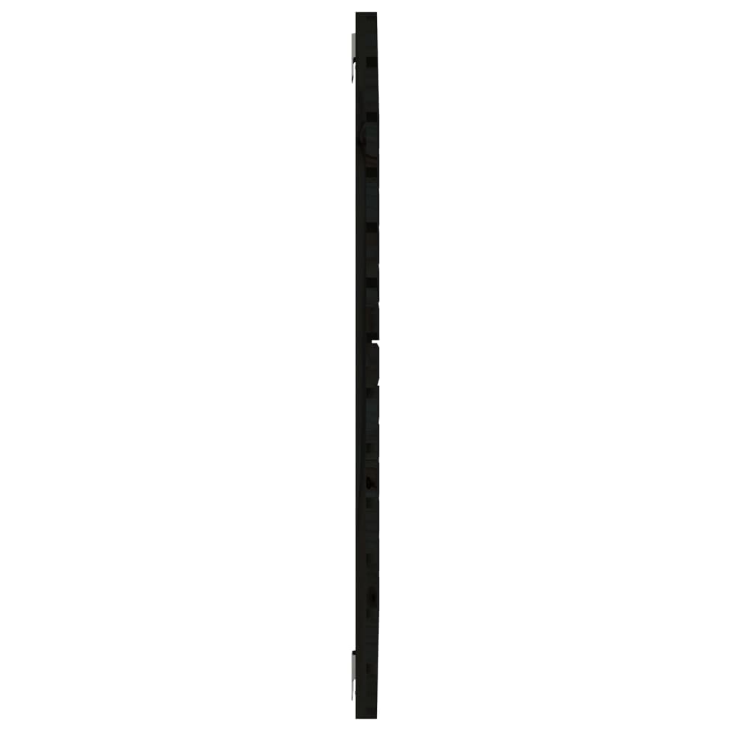 vidaXL Wezgłowie łóżka, czarne, 106x3x91,5 cm, lite drewno sosnowe
