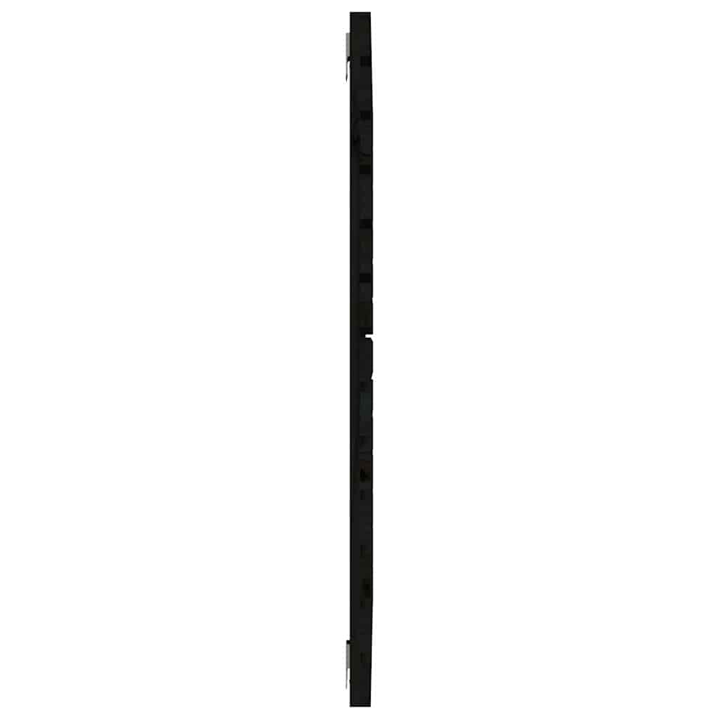 vidaXL Wezgłowie łóżka, czarne, 96x3x91,5 cm, lite drewno sosnowe