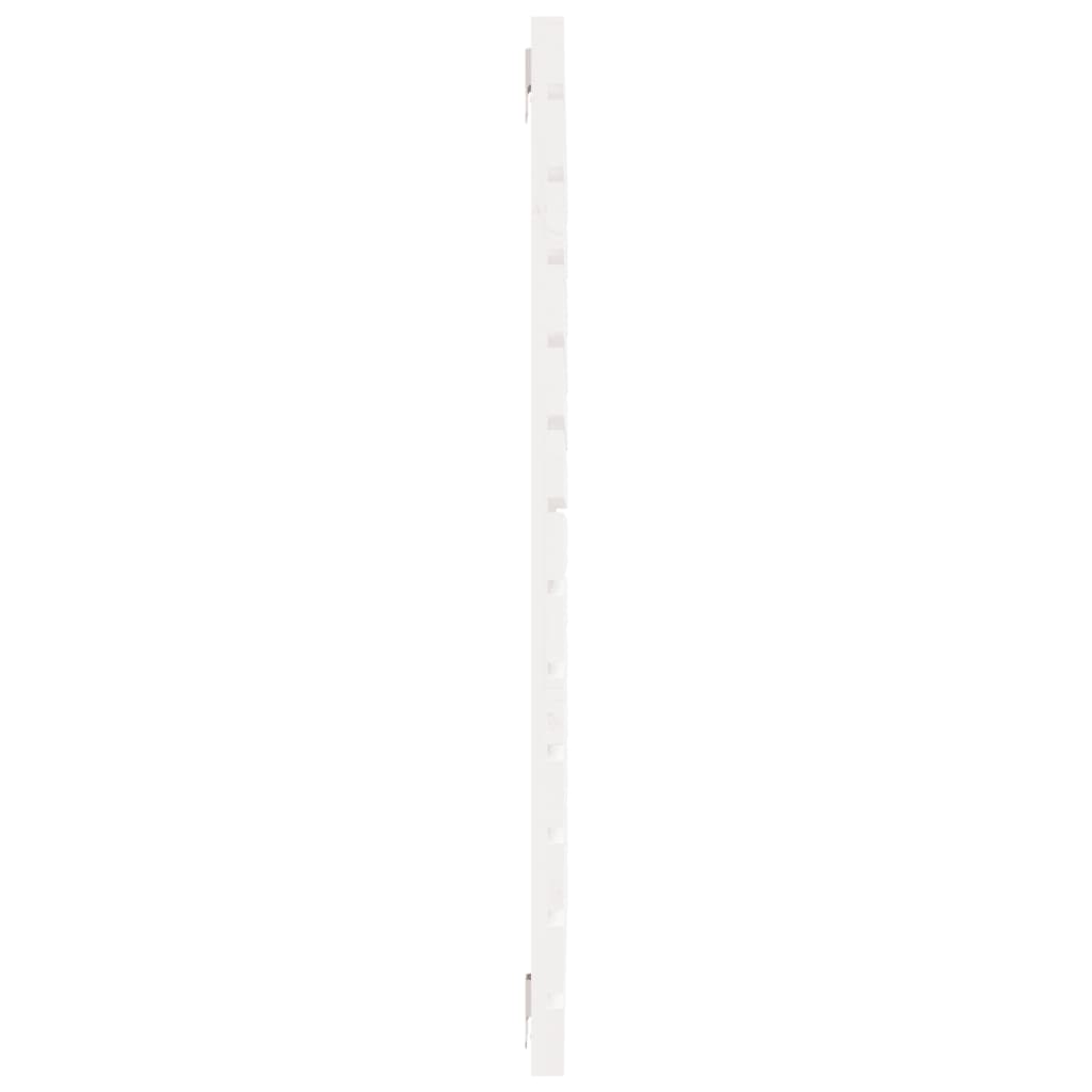 vidaXL Wezgłowie łóżka, białe, 126x3x91,5 cm, lite drewno sosnowe