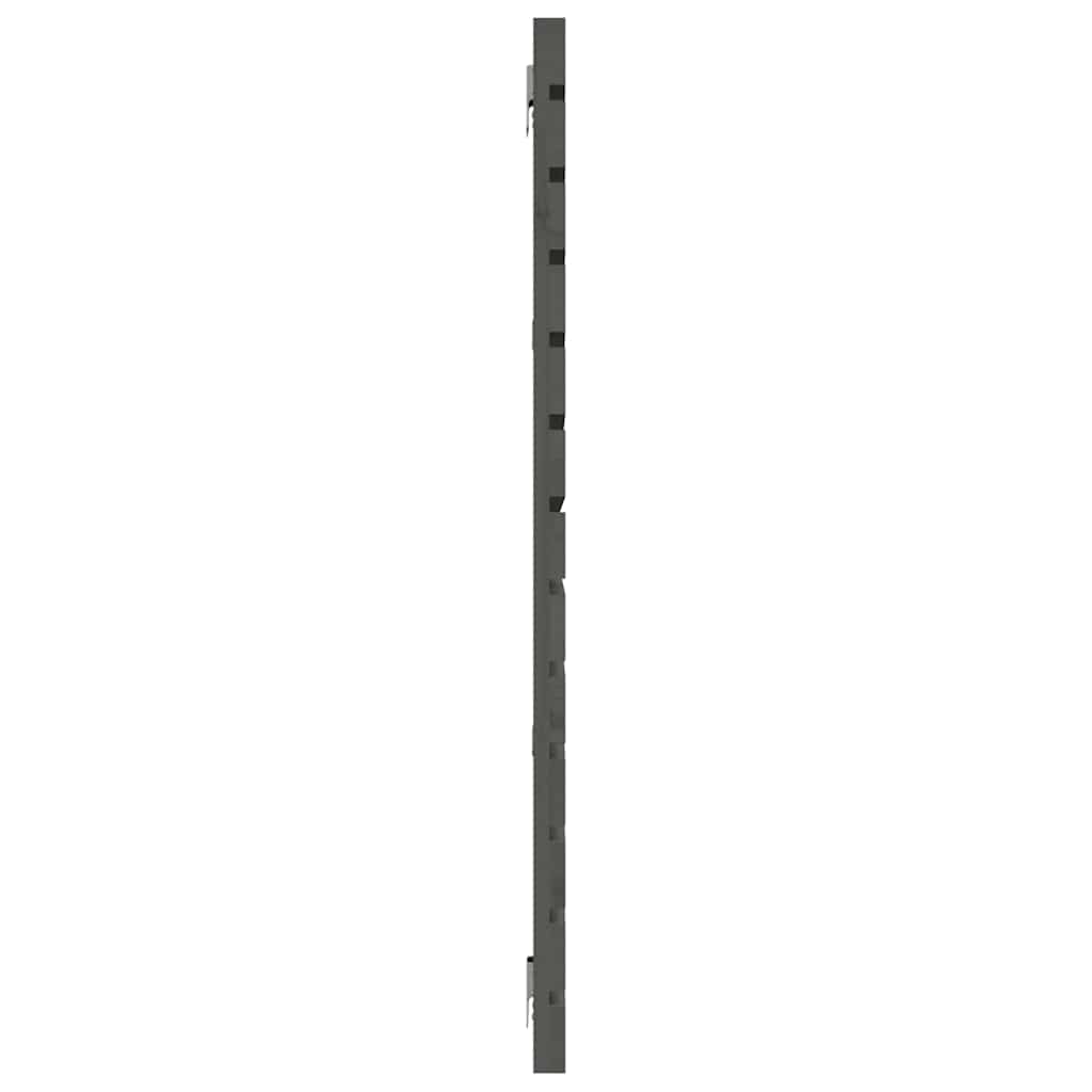 vidaXL Wezgłowie łóżka, szare, 156x3x91,5 cm, lite drewno sosnowe