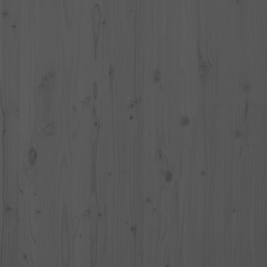 vidaXL Wezgłowie łóżka, szare, 156x3x91,5 cm, lite drewno sosnowe