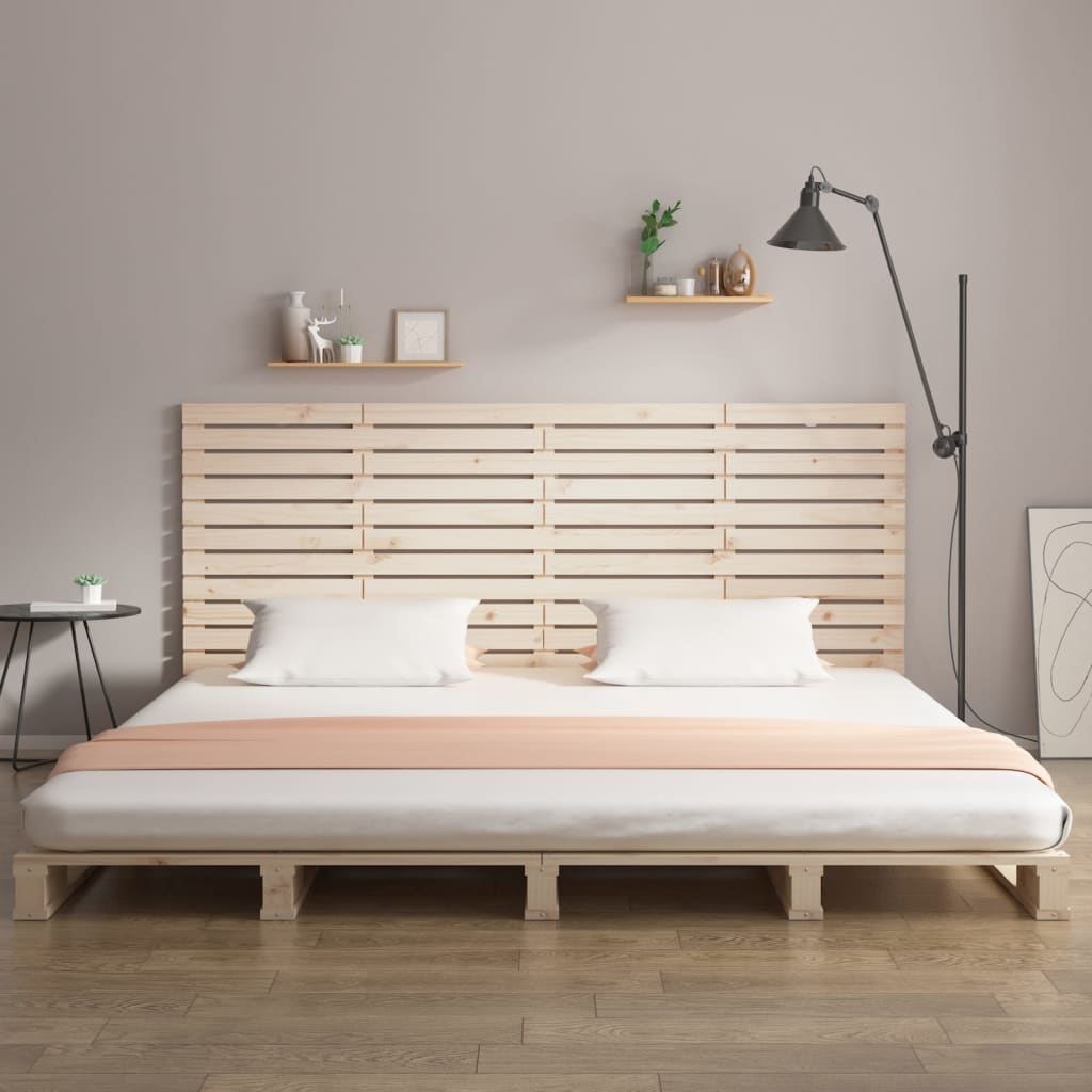 vidaXL Wezgłowie łóżka, 166x3x91,5 cm, lite drewno sosnowe
