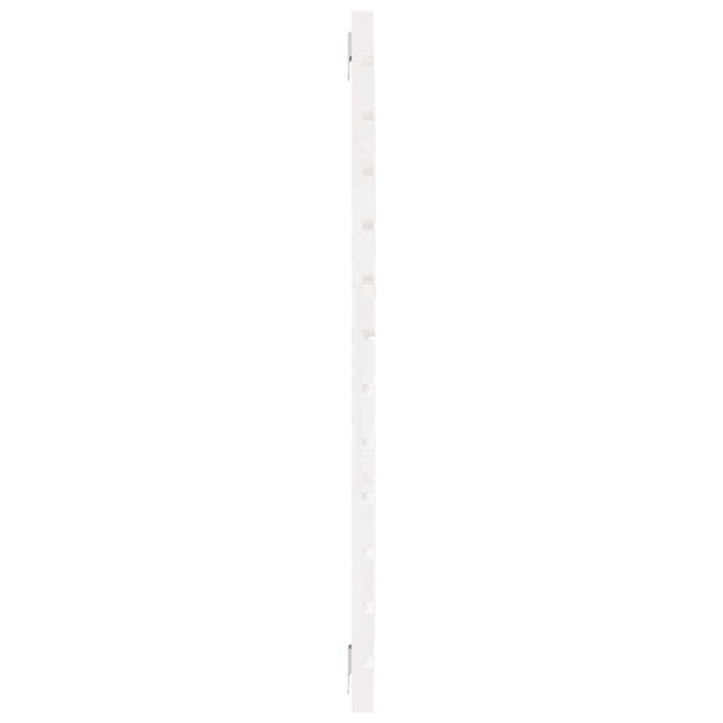 vidaXL Wezgłowie łóżka, białe, 141x3x91,5 cm, lite drewno sosnowe