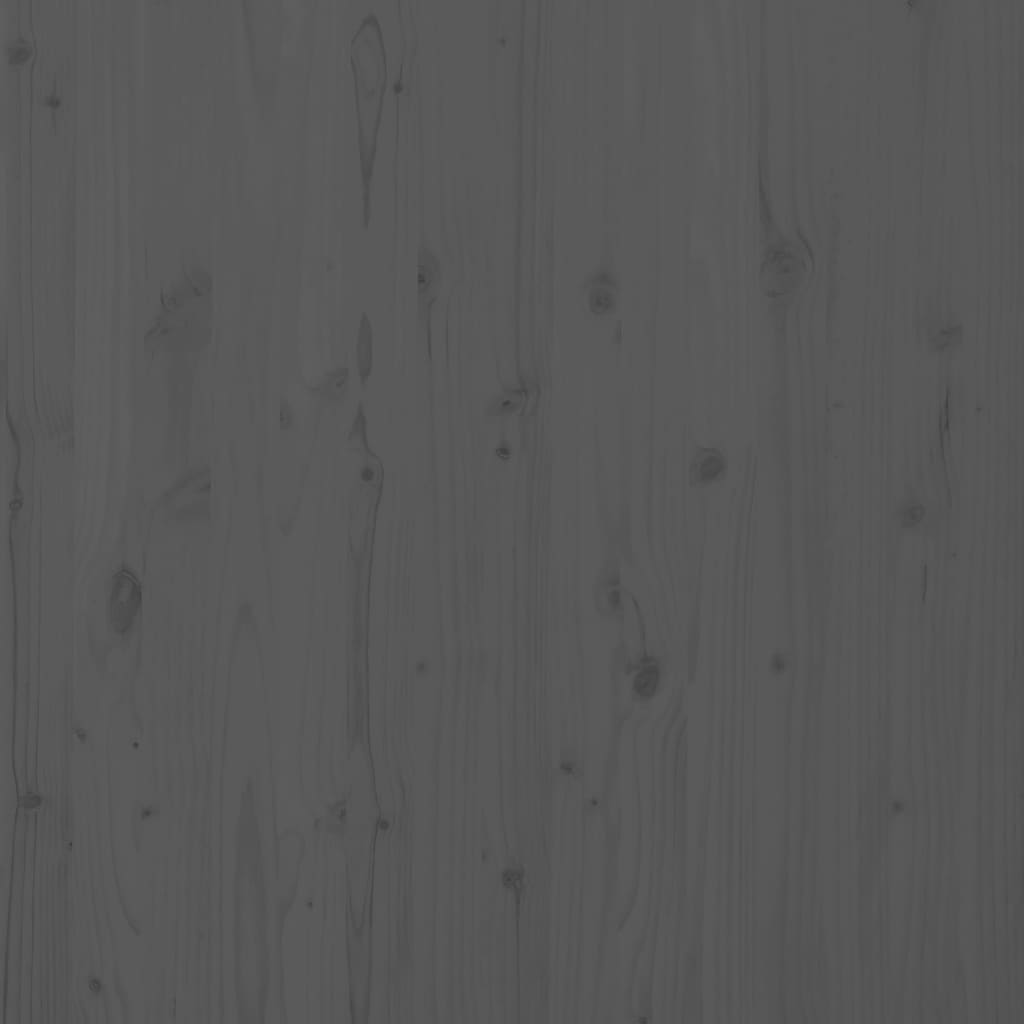 vidaXL Wezgłowie łóżka, szare, 141x3x91,5 cm, lite drewno sosnowe