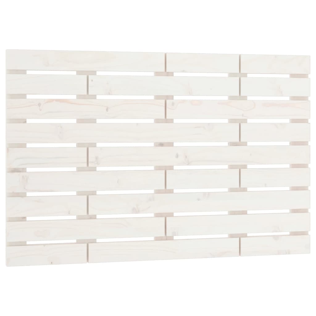 vidaXL Wezgłowie łóżka, białe, 106x3x63 cm, lite drewno sosnowe