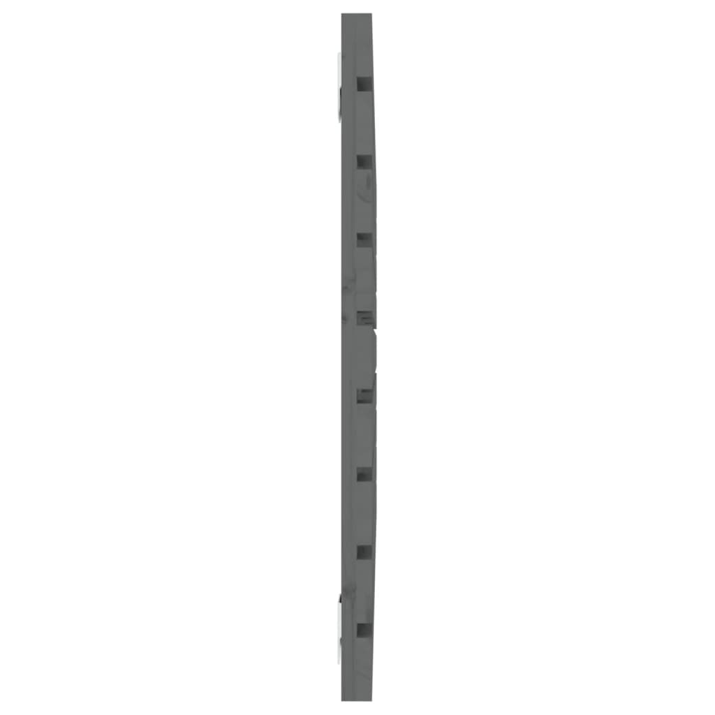vidaXL Wezgłowie łóżka, szare, 106x3x63 cm, lite drewno sosnowe