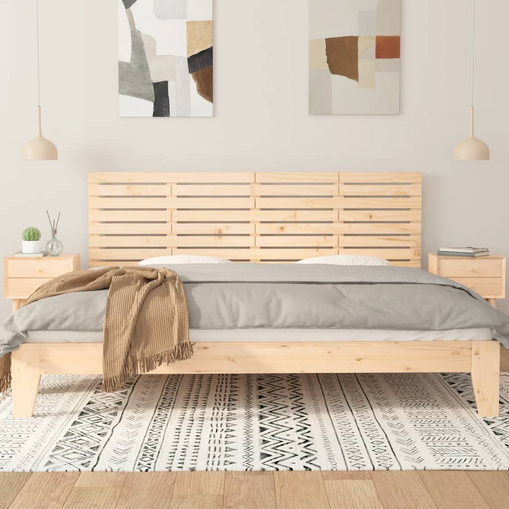 vidaXL Wezgłowie łóżka, 206x3x63 cm, lite drewno sosnowe
