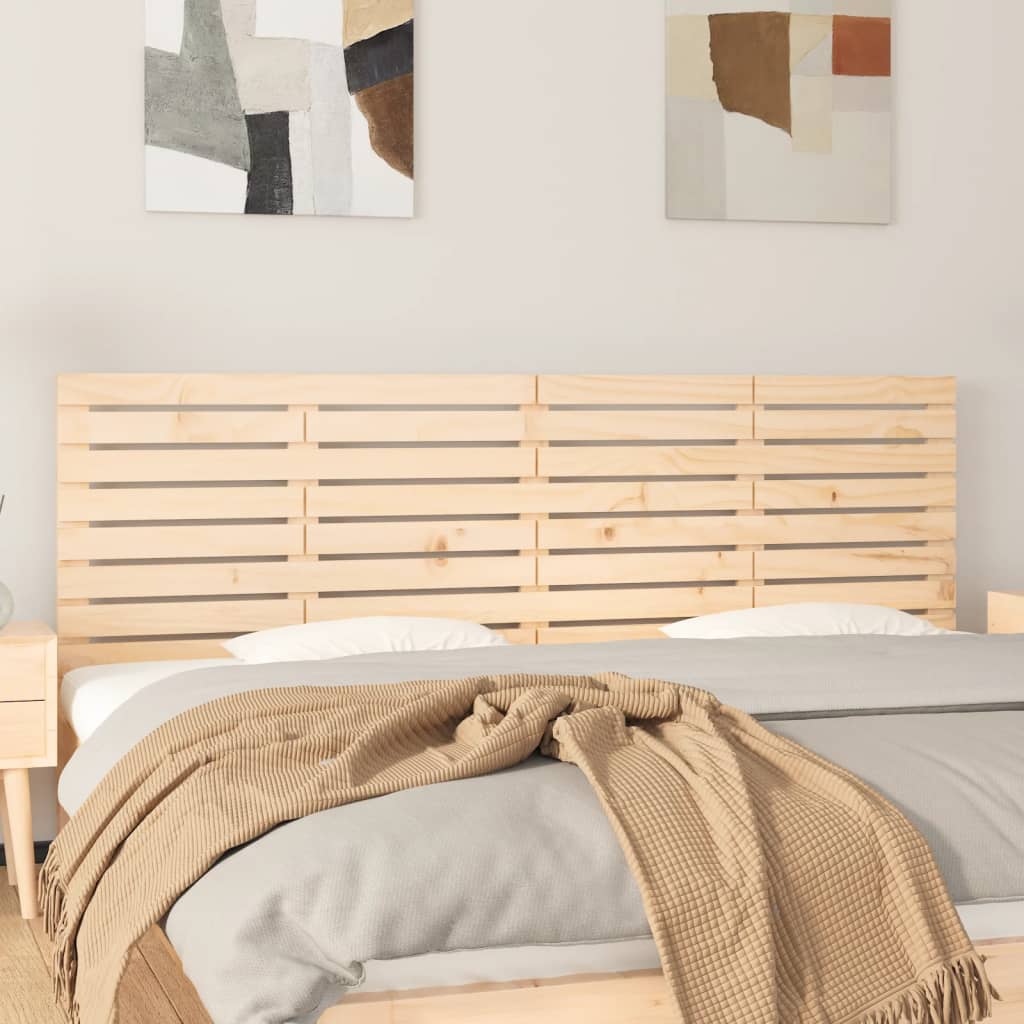 vidaXL Wezgłowie łóżka, 206x3x63 cm, lite drewno sosnowe