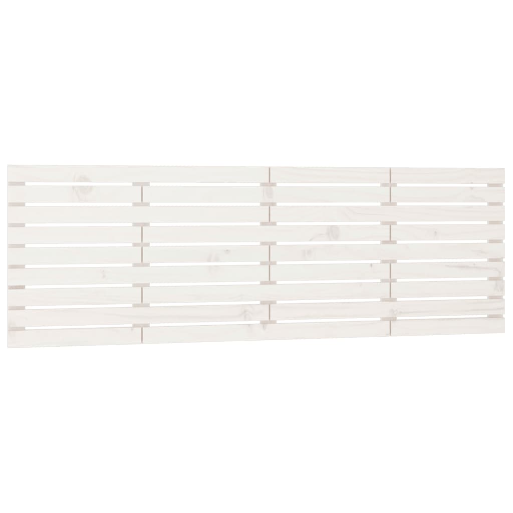 vidaXL Wezgłowie łóżka, białe, 206x3x63 cm, lite drewno sosnowe