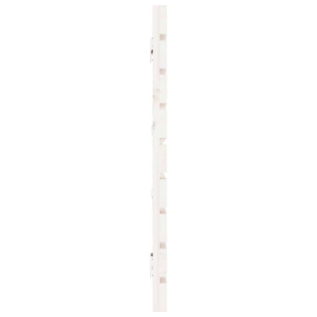 vidaXL Wezgłowie łóżka, białe, 206x3x63 cm, lite drewno sosnowe