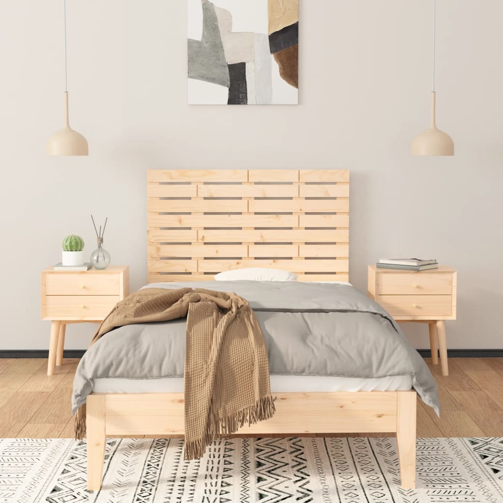 vidaXL Wezgłowie łóżka, 96x3x63 cm, lite drewno sosnowe