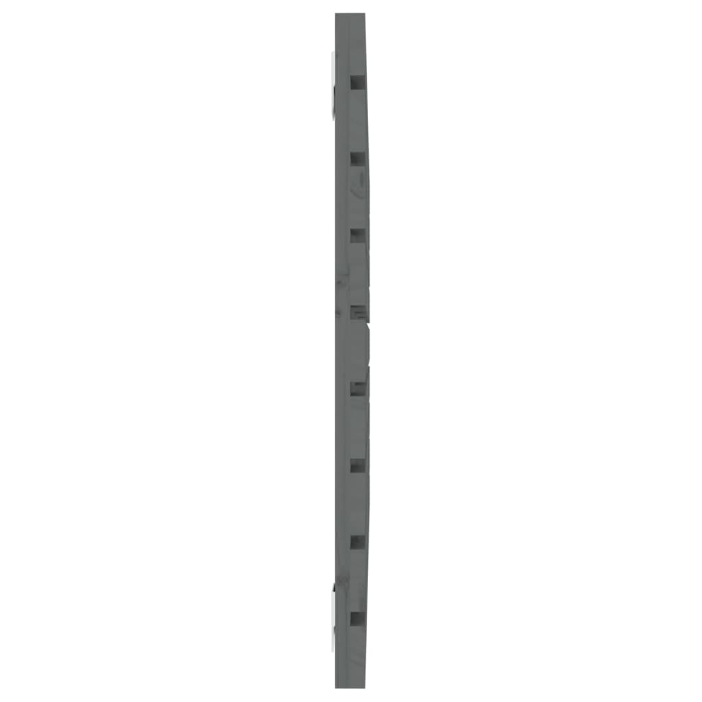 vidaXL Wezgłowie łóżka, szare, 96x3x63 cm, lite drewno sosnowe