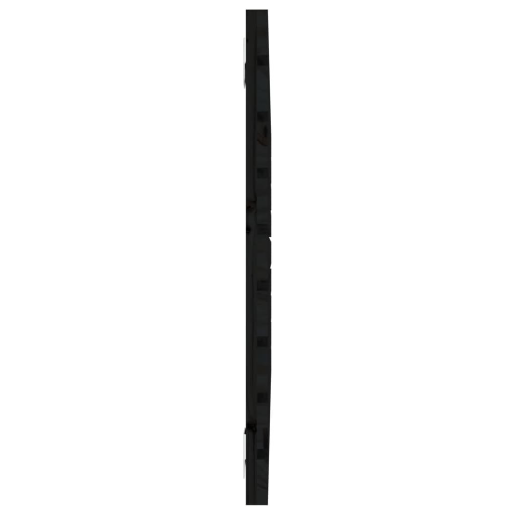 vidaXL Wezgłowie łóżka, czarne, 96x3x63 cm, lite drewno sosnowe