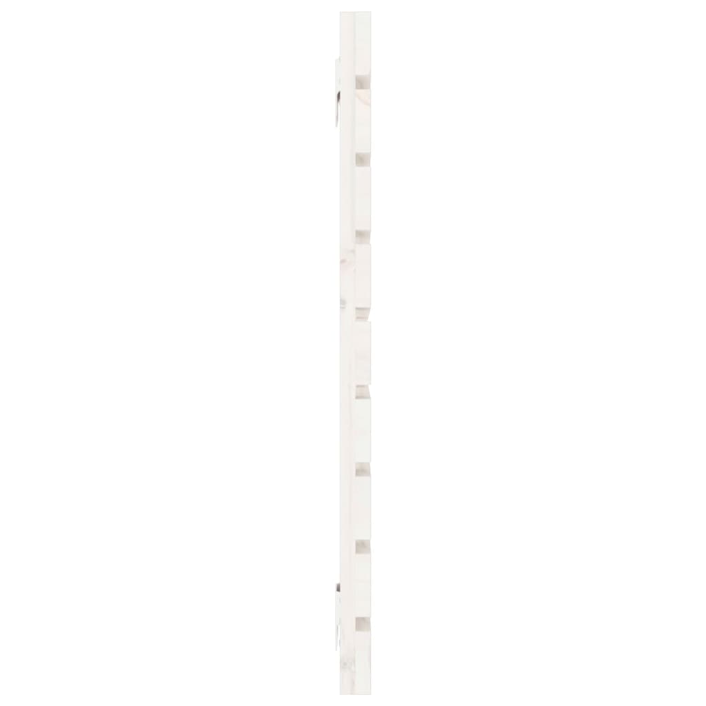 vidaXL Wezgłowie łóżka, białe, 126x3x63 cm, lite drewno sosnowe